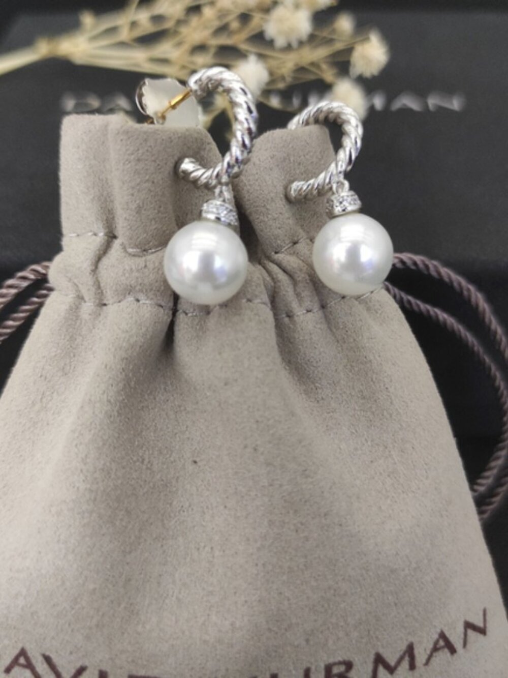 David Yurman Pearl Earrings